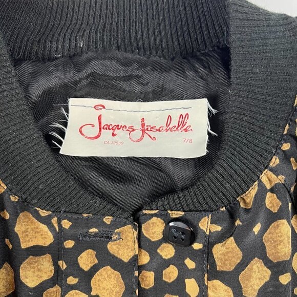 Vintage Jacques Isabelle lightweight bomber women button jacket lined synthetic - Picture 5 of 7